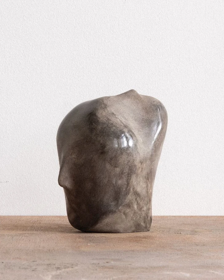 All Our Gods Are Dancing Gods by Arran Gregory, seen from the side with its face turned to the left
