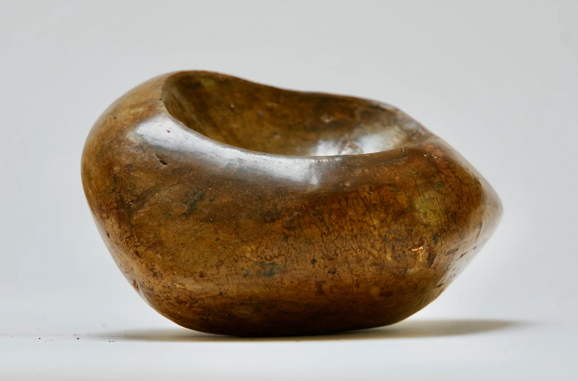 Bedrock by Edie Evans, a burnished clay bowl with an uneven rim