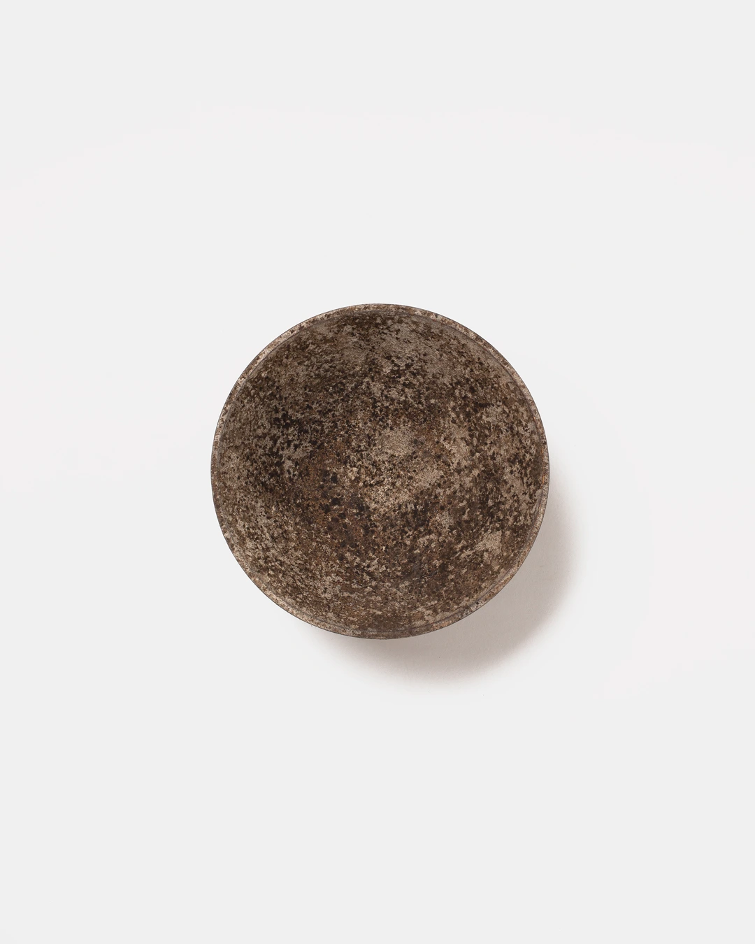 Bowl II by Louis Vincent seen from above, showing its speckled interior