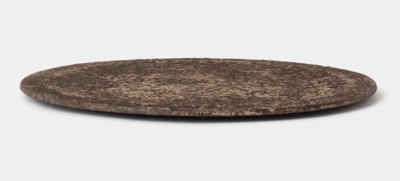 Plate IV by Louis Vincent seen from the side, showing its thin flat profile