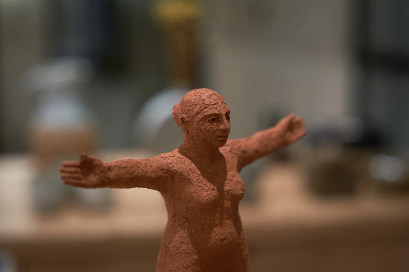 Close-up of the standing figure in Beauty and the Beast by Zahed Tajeddin, arms outstretched